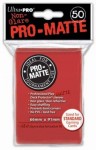 Ultra Pro Sleeves: Pro-Matte Red (50pcs) [kortinsuoja]