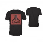 T-Paita: Atari Musta Punaisella Logolla, Miesten (M)