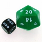 Dice: Spindown D20 Green (30mm)