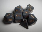 Dice Set: Chessex Opaque  Polyhedral Dark Grey/Copper (7)