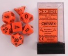 Dice Set: Chessex Opaque  Polyhedral Orange/Black (7)