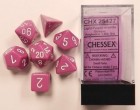 Dice Set: Chessex Opaque  Polyhedral Light Purple/White (7)