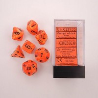 Noppasetti: Chessex Vortex - Polyhedral Orange/Black (7)