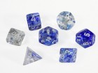 Dice Set: Chessex Festive  Polyhedral Dark Blue/White (7)