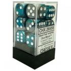 Noppasetti: Chessex Gemini  Steel-Teal/White (12)