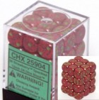 Noppasetti: Chessex Speckled  12mm d6 Strawberry (36)