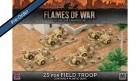 BBX33 Desert Rats 25pdr Field Troop (Plastic x 4)