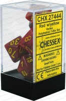 Noppasetti: Chessex Vortex - Polyhedral Red/Yellow (7)