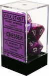 Noppasetti: Chessex Festive  Polyhedral Violet/White (7)