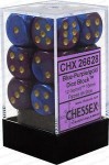 Noppasetti: Chessex Gemini - Blue-Purple/gold  (12)