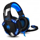 KingTop: Wired Gamer Headphones with LED Light (sininen)