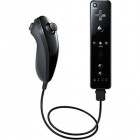 Wii/WiiU: Nunchuk remote ja ohjain (musta) (Kytetty)