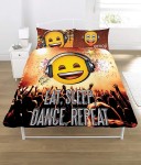 Pussilakanasetti: Emoji - Eat Sleep Dance Repeat Double