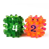 Blackfire: Constructible Dice - Light Red & Green