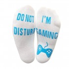 Socks: Do not Disturb - I'm Gaming, White, Blue (One Size)