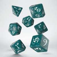 Noppasetti: Classic RPG Dice Set (Stormy - Valkoinen Kaiverrus) 7 noppaa