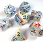 Dice Set: Chessex Festive  Polyhedral Vibrant/Brown (7)
