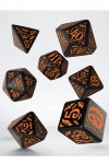 Dice Set:  Halloween Dice Set Pumpkin black & orange (7)