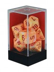 Dice Set: Chessex Festive  Polyhedral Sunburst with Red (7)