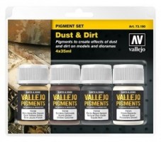 Vallejo Pigments: 73190 SET  DUST & DIRT