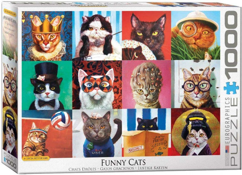 Palapeli: Funny Cats (1000)  - Lautapelit - Puolenkuun Pelit  pelikauppa