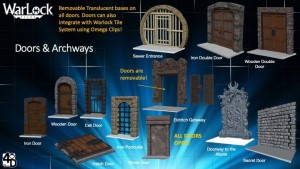 Miniatyyrimaasto: WarLock Tiles - Doors & Archways