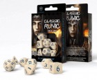 Noppasetti: Classic Runic Dice Set - Beige & Blue (7)