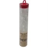 Gaming Counters: Chessex Crystal Clear Frosted Stones 14cm Tube (40+)