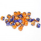 Noppasetti: Chessex Gemini - 12mm D6 Blue-Orange w/white (36)