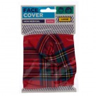 Kasvomaski: Red Tartan Reusable Face Mask (12+)(L)