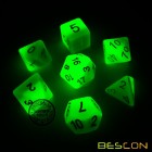 Gradient Glowing Dice Set Forest Light (7 noppaa)