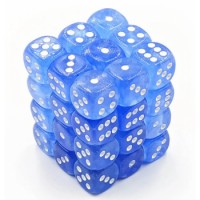 Chessex: Borealis 12mm D6 Sky Blue/White Luminary (36 Dice)