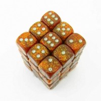 Chessex: Signature 12mm D6 Glitter Gold/Silver (36 Dice)