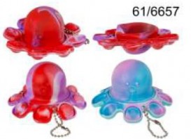 Fidget: Pop Octopus Jelly with Metal Chain (9x9x4cm) (Satunnainen)