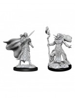 Magic the Gathering Unpainted Miniatures: Elf Fighter & Elf Cleric (2)