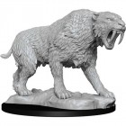 Deep Cuts Unpainted Miniatures: Saber-Toothed Tiger