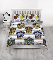 Pussilakanasetti: Harry Potter - House Crests Reversable Duvet Set Double