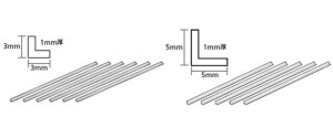 Tamiya: 70205 Clear Plastic Beams 5mm L-Shaped (5pcs)