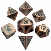 Noppasetti: Metal Dice - Antique Copper (7)