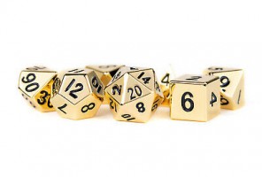 Noppasetti: Metal Dice - Gold (7)