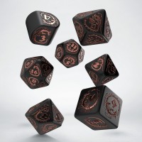 Noppasetti: Dragon Modern Dice - Black & Copper (7)