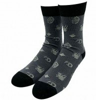 Sukat: Demon\'s Souls - Icon Toss Socks (Grey/Black)