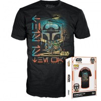 T-Paita: Funko Pop! Tees - The Mandalorian - Mando and Child Alley Way (L)