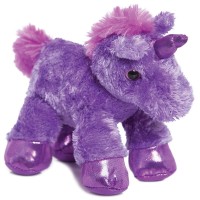 Pehmolelu: Unicorn Lilac Mini Flopsies (21cm)