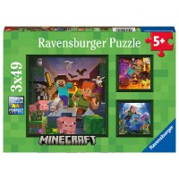 Palapeli: Minecraft Puzzle 3x49pcs