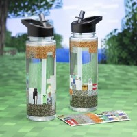 Juomapullo: Minecraft Water Bottle And Sticker Set (650ml)