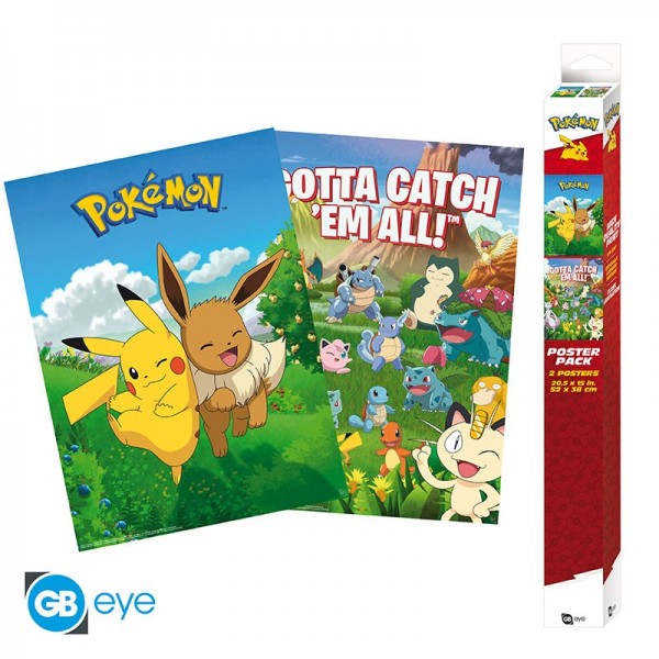 GB eye Pokemon - Eevee Evolution Poster - 91.5x61cm: Posters & Prints 