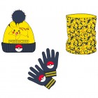Pipo: Pokemon Pikachu Snood, Hat And Gloves Set