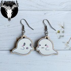 Korvakorut: Cute Halloween Ghost Earrings (2.5cm) (Niramuchu)