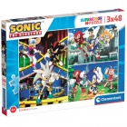 Sonic The Hedgehog Puzzle 3x48pcs